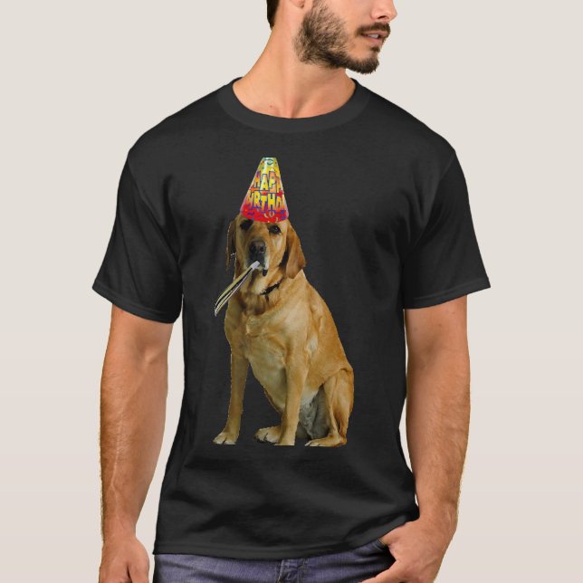 T-shirt Jaune Labrador Retriever Birday (Devant)