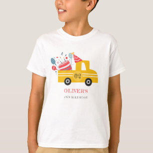 T-shirt Jaune mignon Quel Âge Anniversaire Fête Fête F
