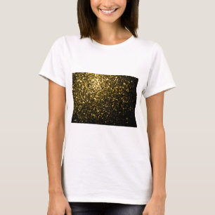 T-shirt Jaune or foncé faux éclat scintille