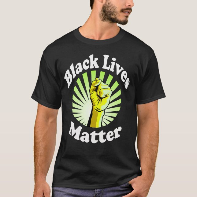T-shirt Jaune Poing Noir Vies Matt BLM (Devant)