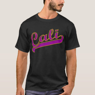 T-shirt Jaune pourpre de logo de la Californie Cali