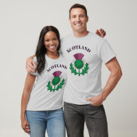 T-shirt jaune pourpre écossais