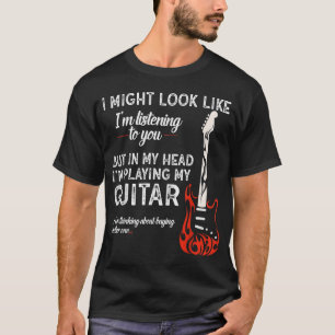 T-shirt J'Aurais L'Air De T'Écouter Guitare