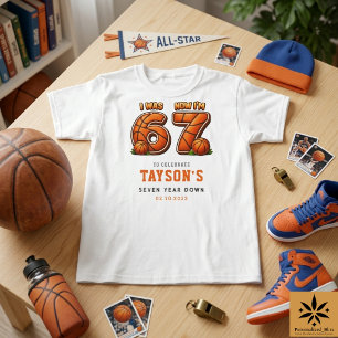 T-shirt J'avais 6 ans, maintenant j'ai 7 ans Basket-ball –