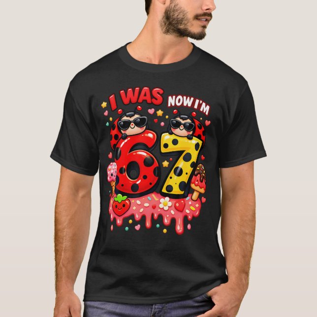 T-shirt J'avais 6 ans maintenant j'ai 7 ans Ladybug Lover  (Devant)