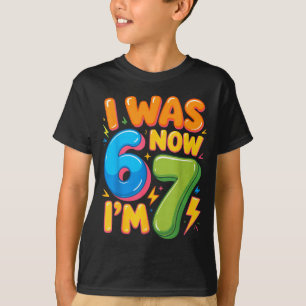 T-shirt J'avais 6 ans maintenant j'ai 7 ans Six Sept 7e an