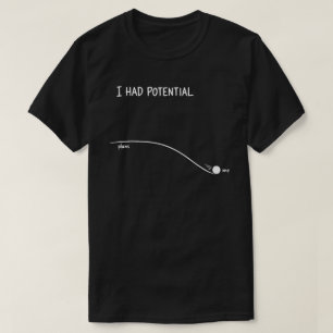 T-shirt J'avais du potentiel Humour drôle de procrastinati
