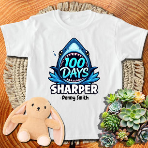 T-shirt Jawesome 100 Jours D'Enfants De L'École Requin Bla