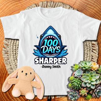 T-shirt Jawesome 100 Jours D'Enfants De L'École Requin Bla