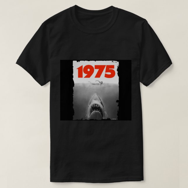 T-shirt Jaws 1975 fan art Douche rideau.png (Design devant)