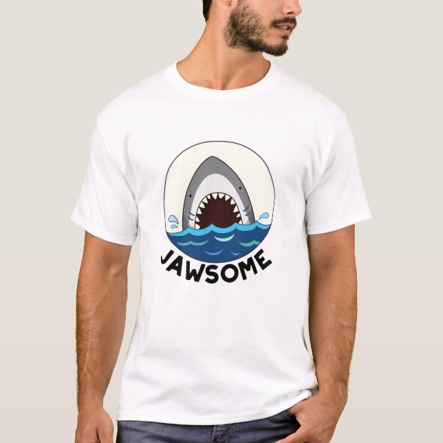 T-shirt Jawsome Funny Shark Teeth Pun (Devant)