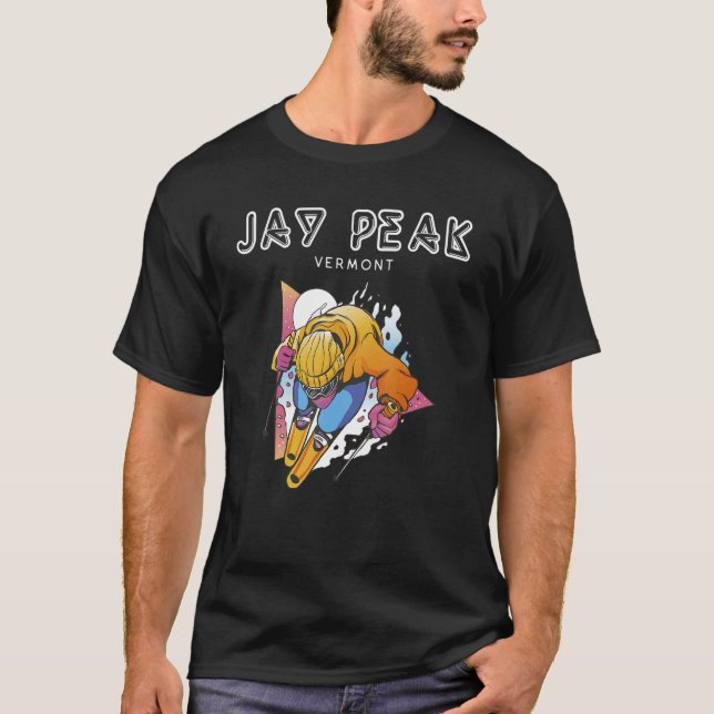 T-shirt Jay Peak Vermont USA Retro Ski (Devant)