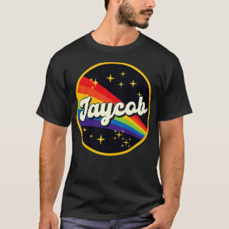 T-shirt Jaycob Arc En Ciel Dans L'Espace Style Vintage