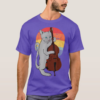 T-shirt Jazz Cat Jouer Haute Basse Classic Cool Musici