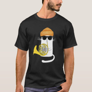 T-shirt Jazz Funk & Soul  Chat Mignon et Cool Jouant du Co