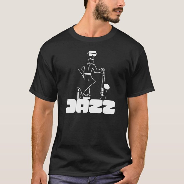 T-shirt Jazz joueur de saxophone de tenor "de chemise de (Devant)