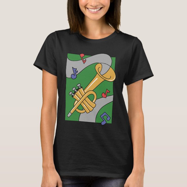 T-shirt jazz music saxophone instrument notes (Devant)