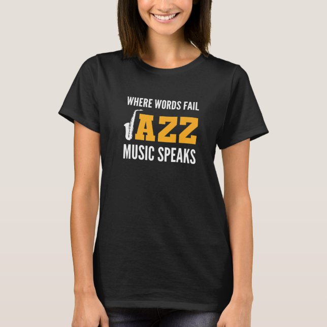 T-shirt Jazz Music Speaks Orchestra Member Premium (Devant)