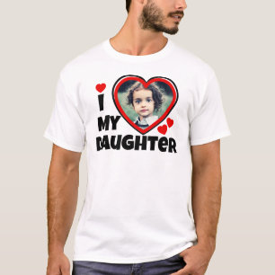T-shirt J'Coeur Ma Fille Photo Personnalisée