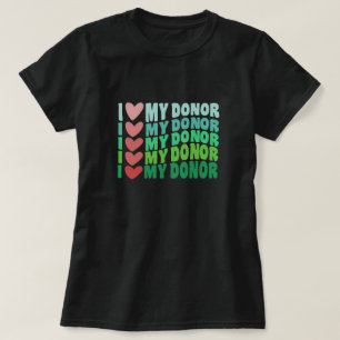 T-shirt J'Coeur Mon Donateur Retro Transplant Personnalisé