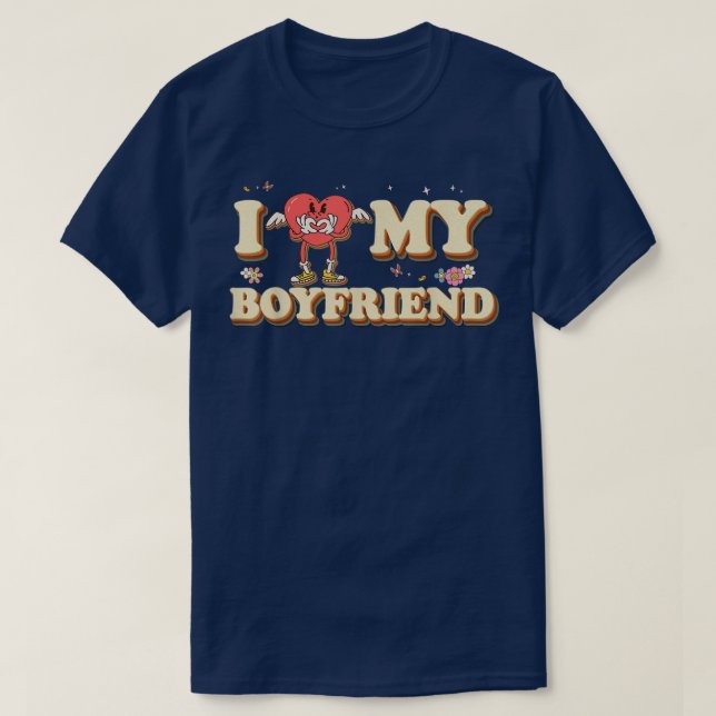 T-shirt J'Coeur Mon Petit-Ami Aimer Valentine Super Couple (Design devant)