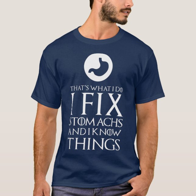 T-shirt J'Corrige Stomachs Funny Gastroentologiste T Cadea (Devant)