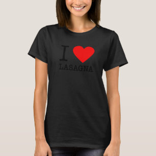 T-shirt Je adore lasagna Nourriture italienne Pâtes Ita