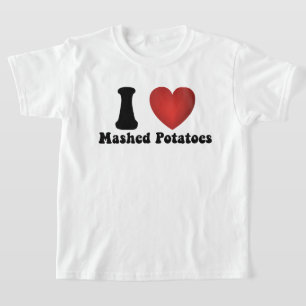 T-shirt Je adore les pommes de terre écrasées Cadeau de dî