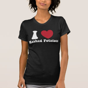 T-shirt Je adore les pommes de terre écrasées Cadeau de dî