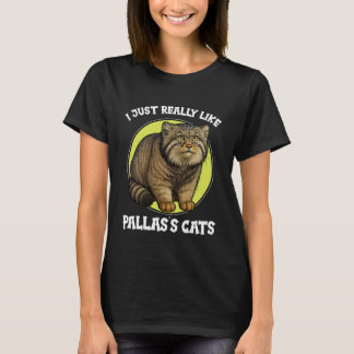 T-shirt Je aime vraiment les chats de Pallas Manul Pallas