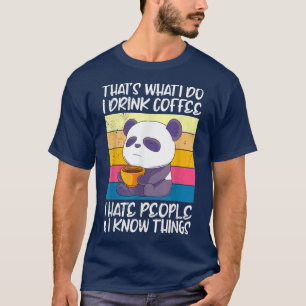 T-shirt Je bois du café, je déteste les gens et je connais