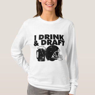 T-shirt Je Bois et Ébauche drôle Imaginaire Football tiran
