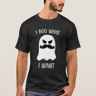 T-shirt Je Boo Ce Que Je Veux Ghost Mustache Halloween Hom