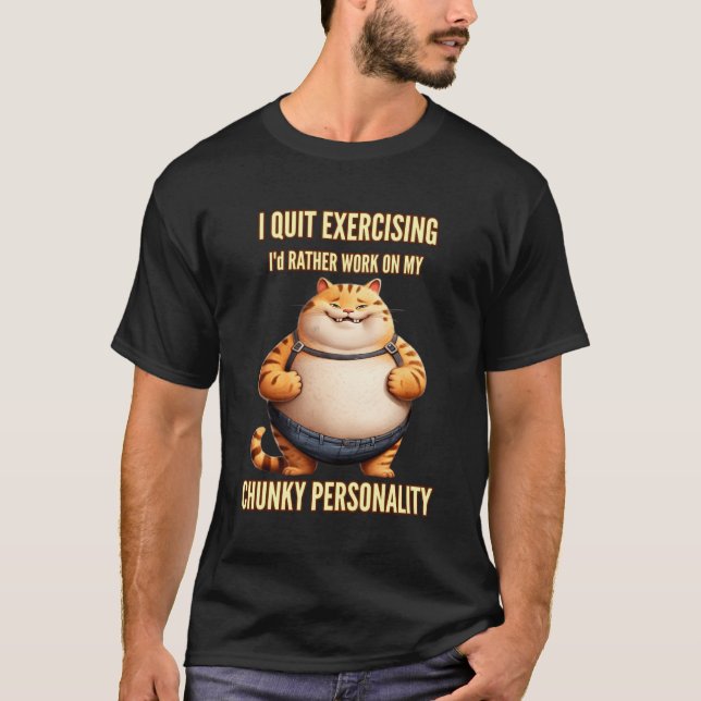 T-shirt Je Cesse D'Exercer Le Travail Sur Chunky Personali (Devant)