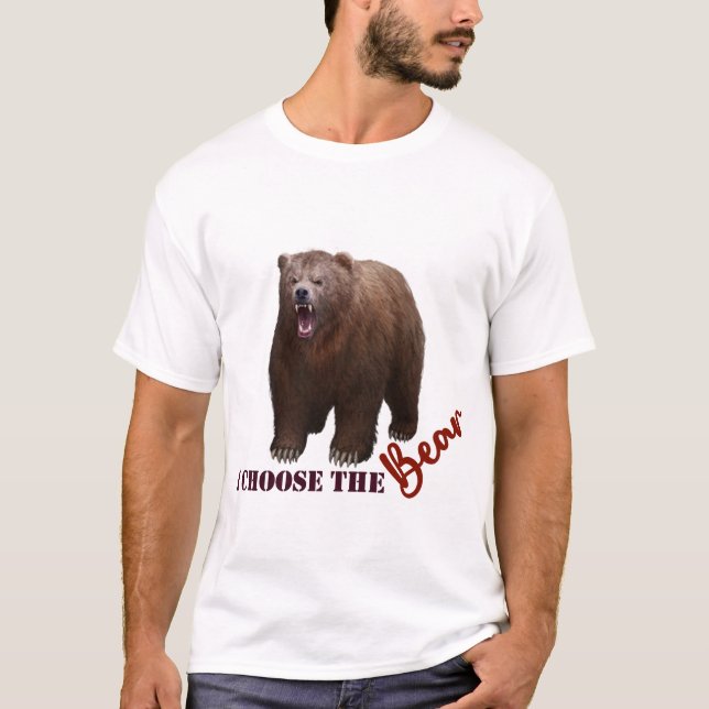 T-shirt Je choisis l'ours (lumière) (Devant)