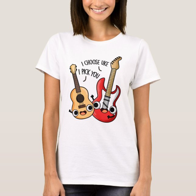 T-shirt Je Choisis Uke Je Vous Choisis Drôle Guitare Ukule (Devant)