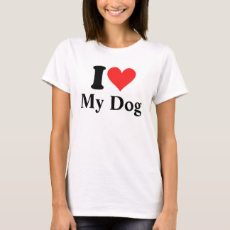 T-shirt Je Coeur mon chien