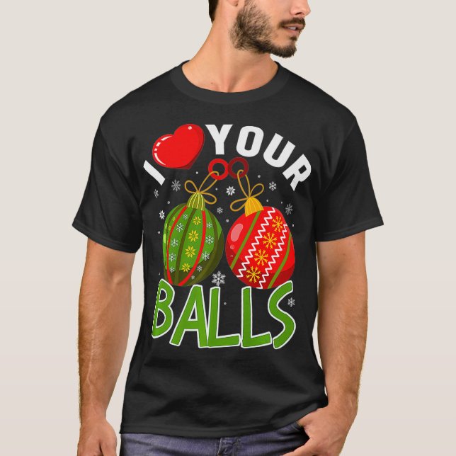 T-shirt Je Coeur Vos Boules - Funny Gay Christmas Premium (Devant)