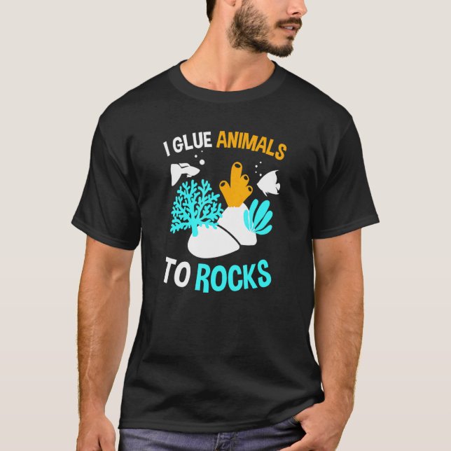 T-shirt Je Colle Les Animaux Vers Les Rochers - Poissons R (Devant)