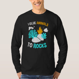 T-shirt Je Colle Les Animaux Vers Les Rochers - Poissons R