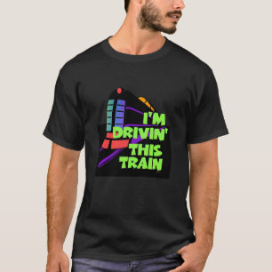 T-shirt Je conduis ce train Hommes Noir