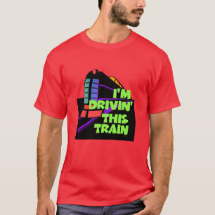T-shirt Je conduis ce train Mens Red 