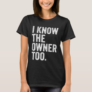 T-shirt Je Connais Le Propriétaire De Bartending Funny Bar