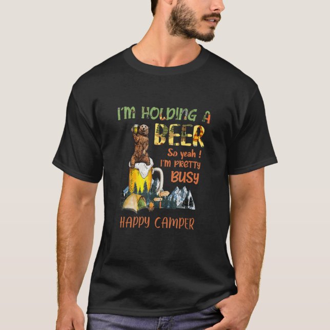 T-shirt Je Contiens Une Bière Donc Oui Je Suis Assez Occup (Devant)