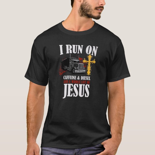 T-shirt Je Coure Sur Diesel Caffeine & Jesus Christian Tru (Devant)