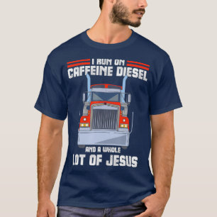 T-shirt Je Coure Sur La Caféine Diesel Jesus Christian Tru