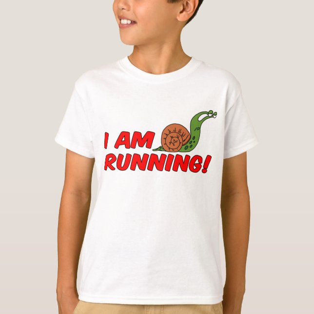 T-shirt Je Coure Un Escargot (Devant)