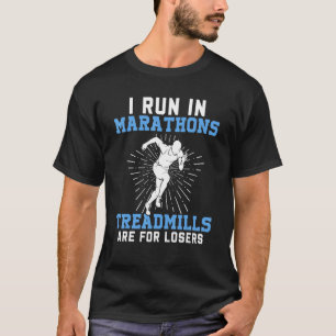 T-shirt Je Cours Dans Marathons Amusants Courir Fitness Ru