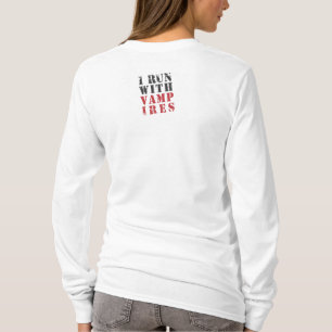 T-shirt Je cours la pièce en t de vampires de W