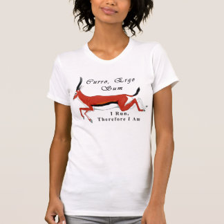 T-shirt Je cours, par conséquent je suis (conception de